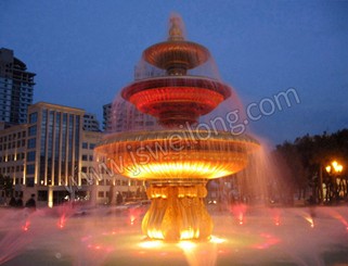 阿塞拜疆首都喷泉雕塑贴金