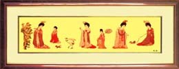 9035《簪花仕女图》金箔画 [唐]周昉 北京故宫博物院收藏